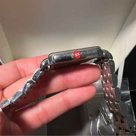 MICHELE Watch Deco II Diamond Bracelet Watch w/ Extra Links 18 mm strap size - Picture 7 of 9